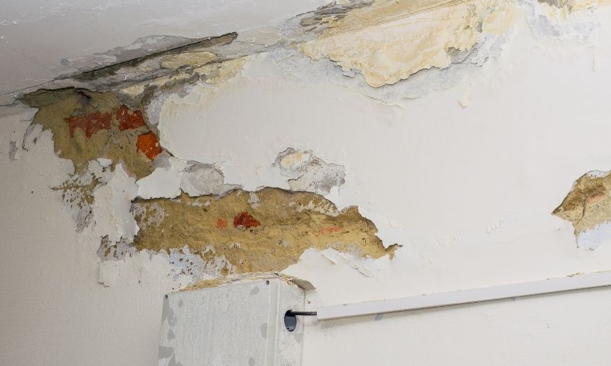 Schade door lekkage pand